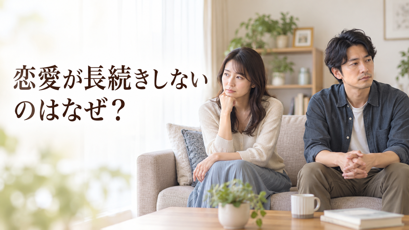 恋愛が長続きせず関係について悩む男女